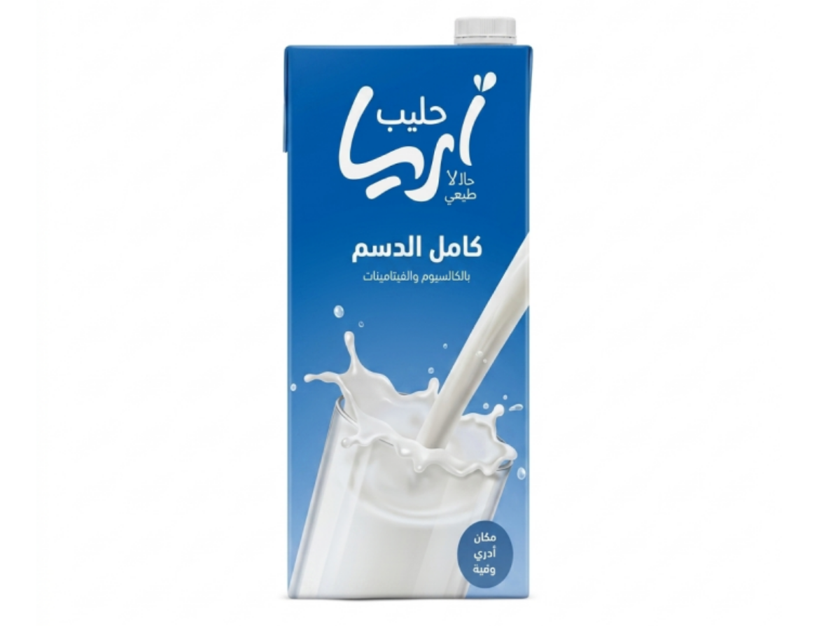 صورة اريا لبن كامل الدسم 1 لتر