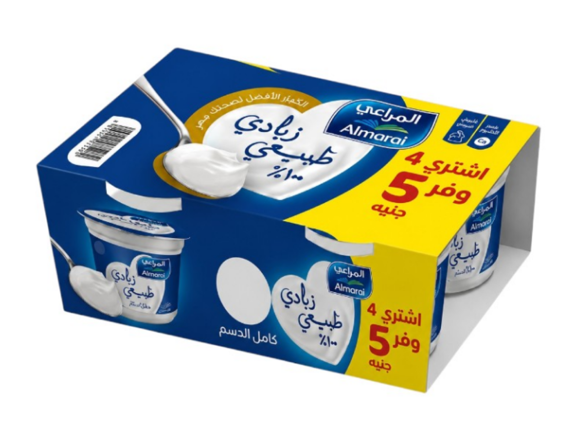 صورة المراعي زبادي طبيعي 4 وفر 5 جنية 105 جم