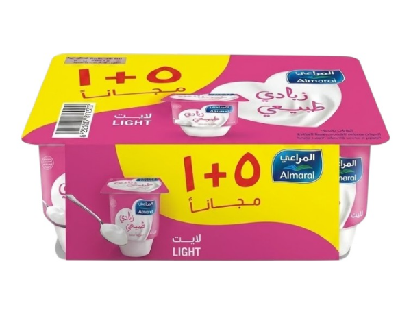 صورة المراعي زبادي طبيعي لايت 5+1 105 جم