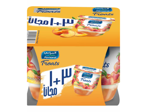 صورة زبادي تريتس خوخ 3+1 105 جم