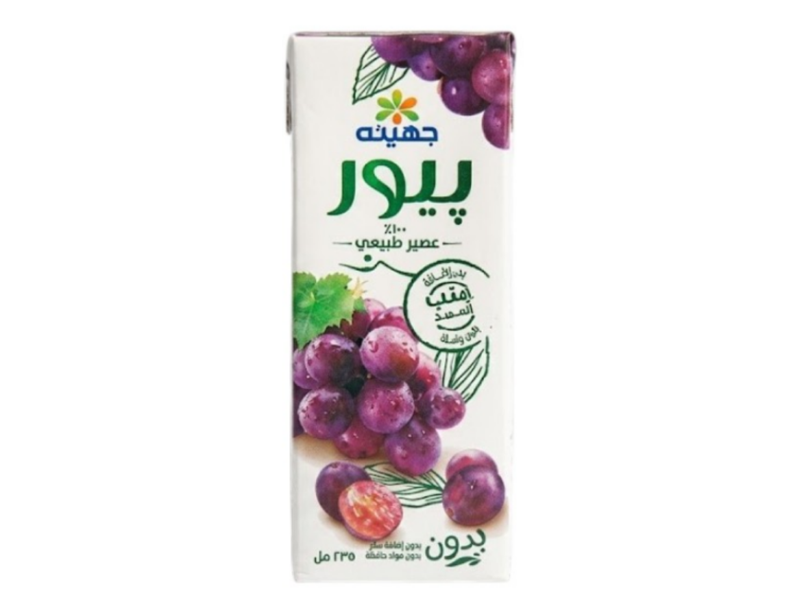 صورة جهينة عصير بيور عنب أحمر 235 مل
